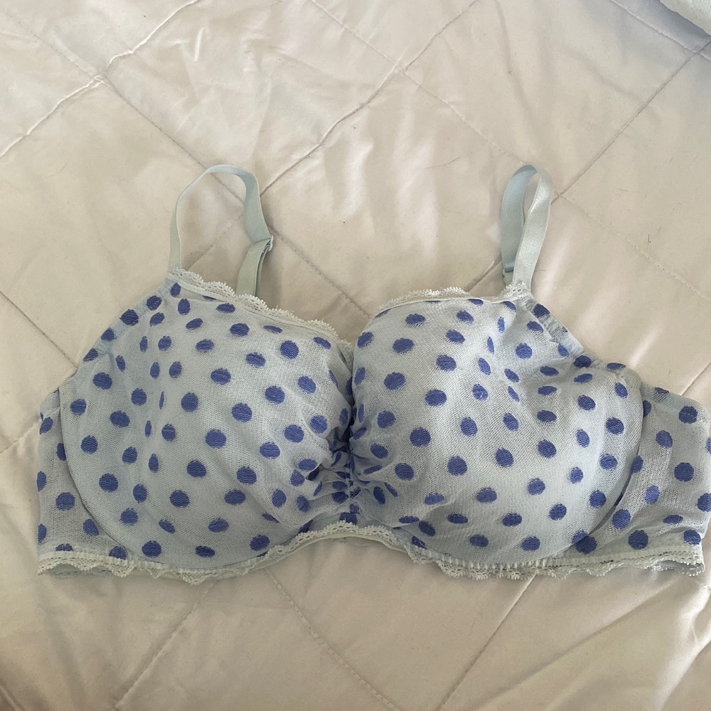 Victoria secret blue polka dot 38D bra